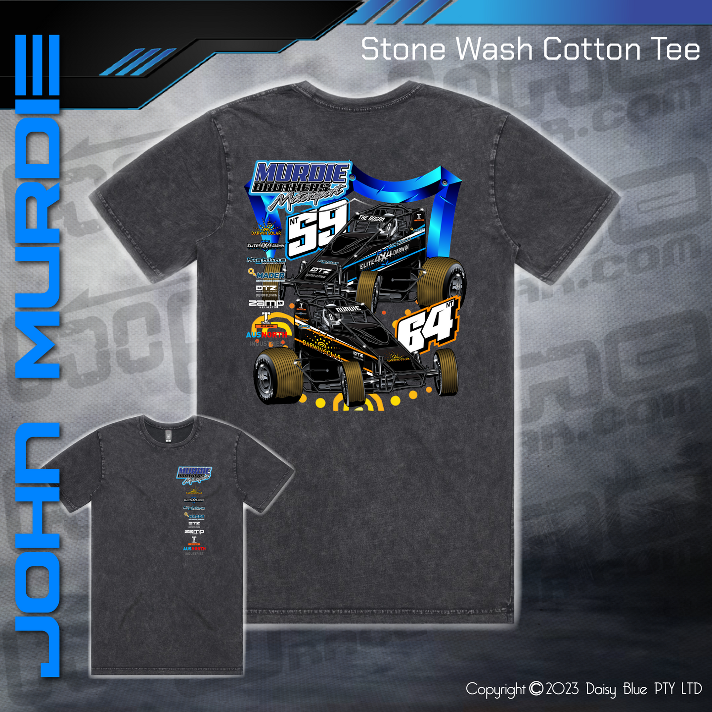Stonewash Tee - Murdie Motorsport