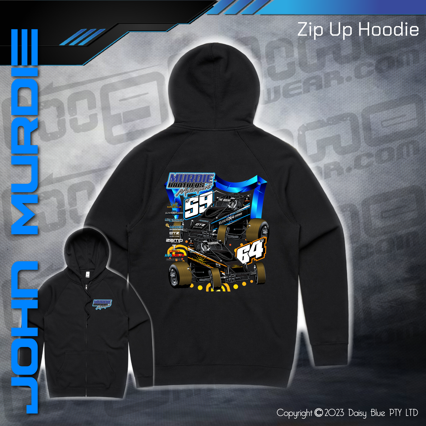 Zip Up Hoodie -  Murdie Motorsports