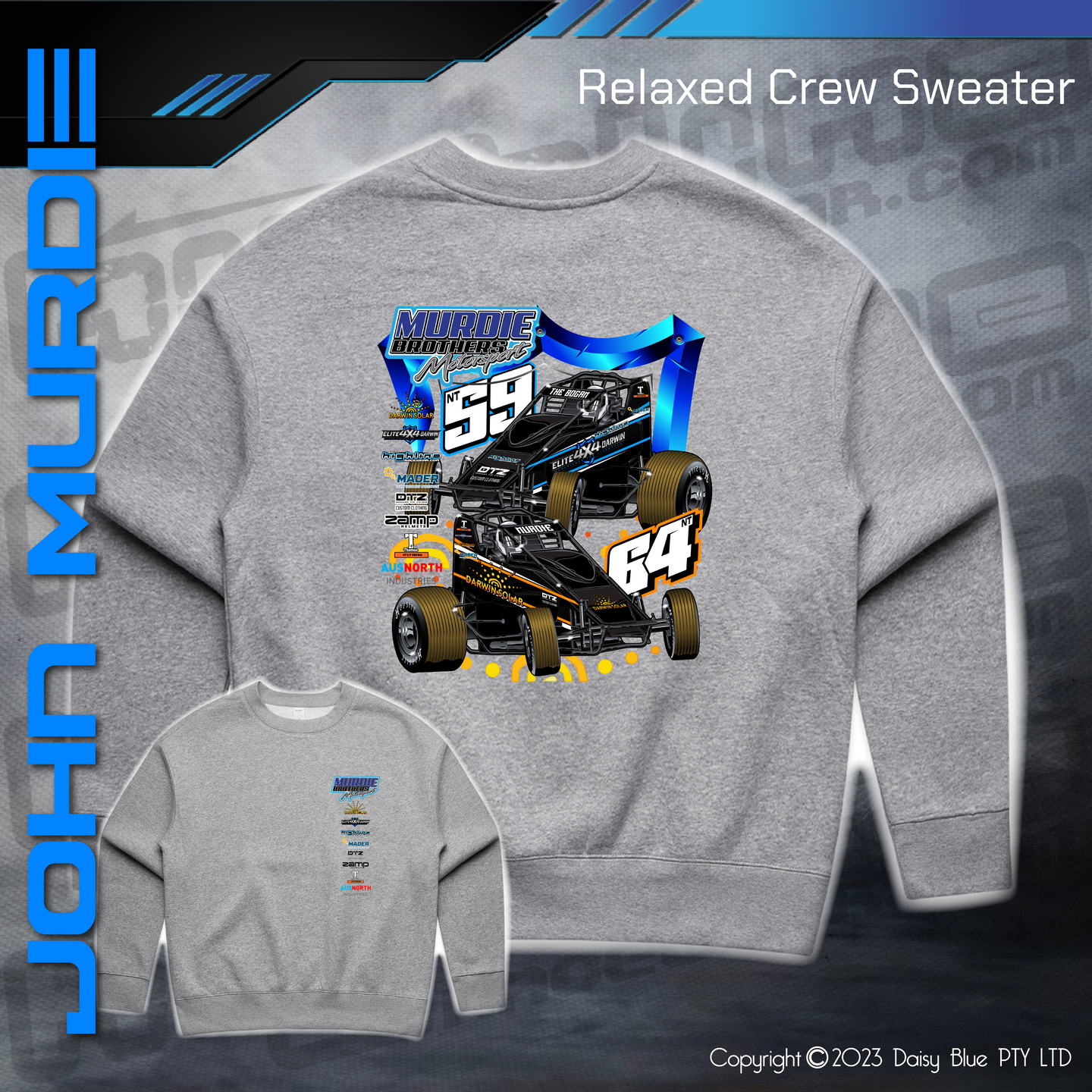Relaxed Crew Sweater - Murdie Motorsport