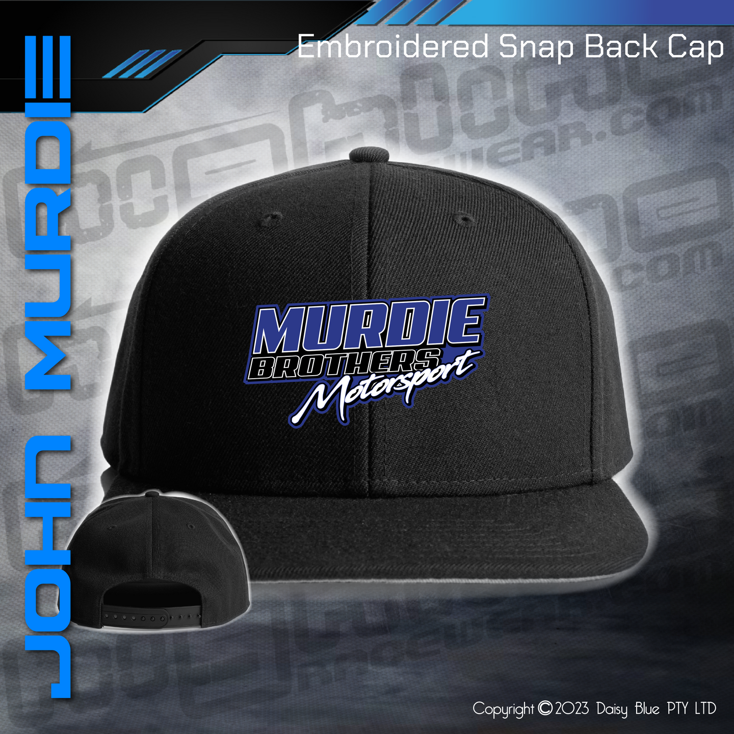 Embroidered Snap Back CAP - Murdie Motorsport