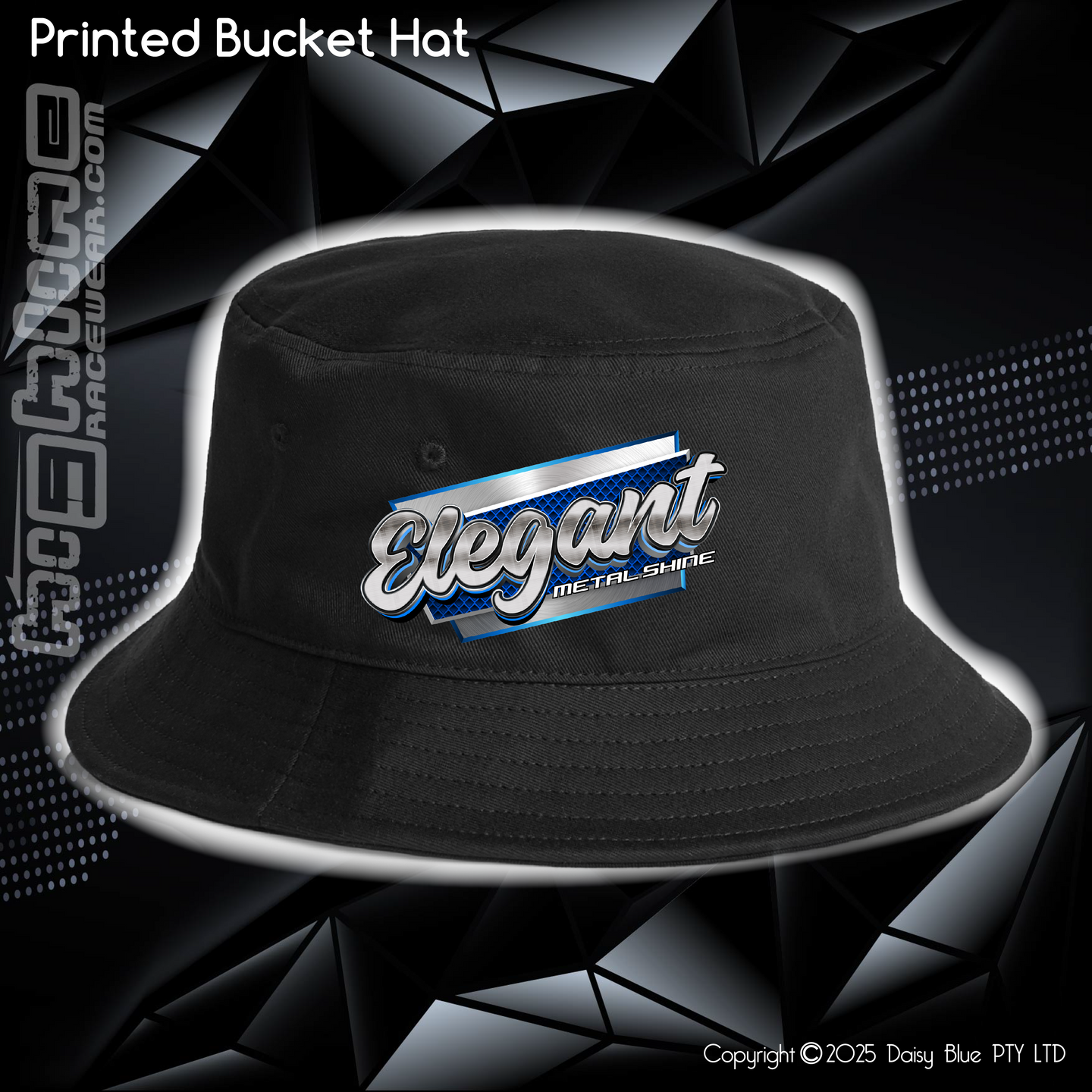 Printed Bucket Hat - Elegant Metal Shine