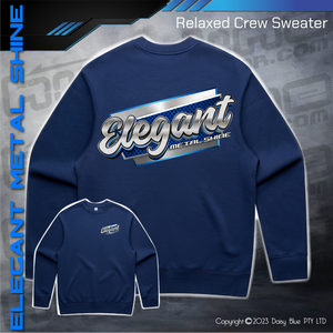 Relaxed Crew Sweater - Elegant Metal Shine