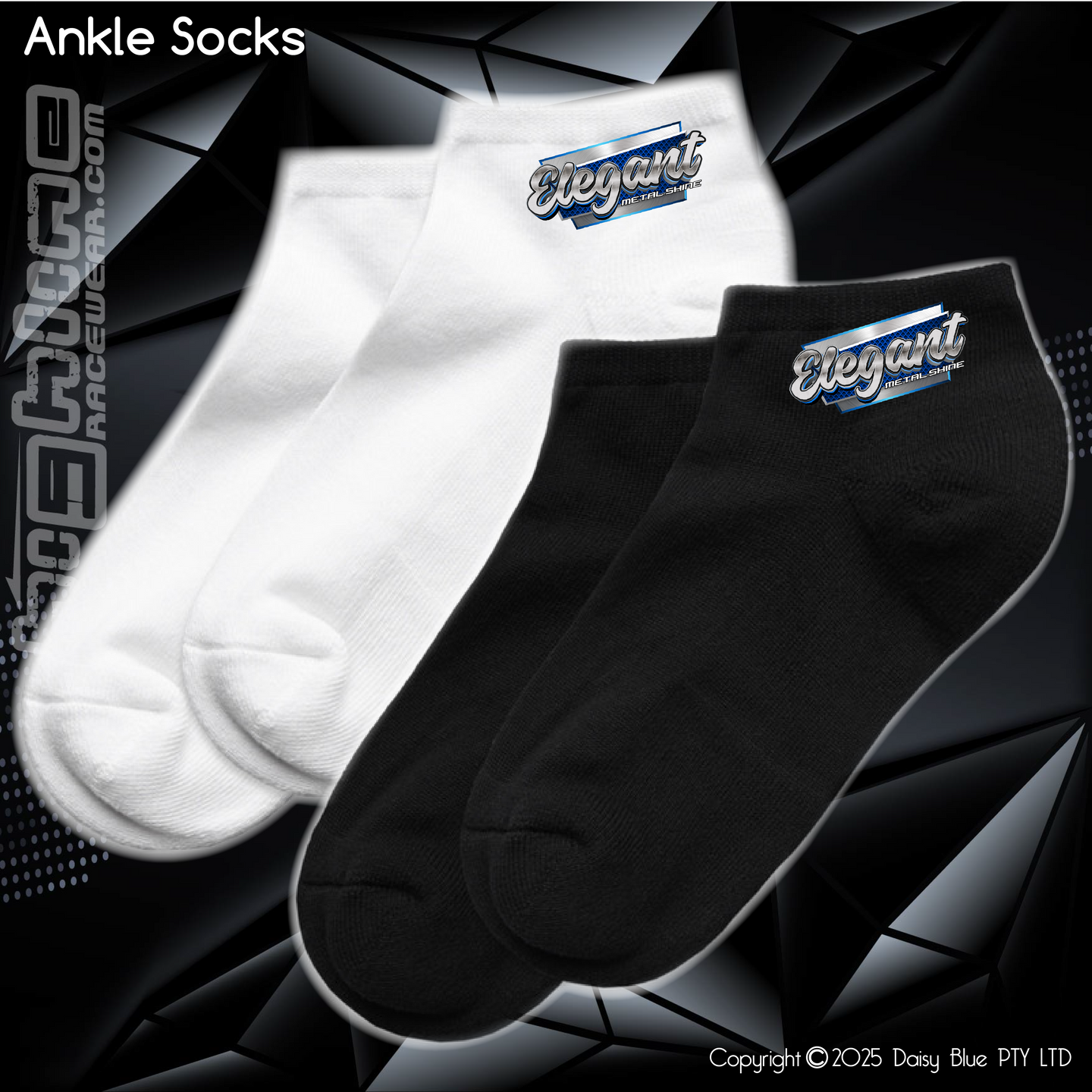 Ankle Socks - Elegant Metal Shine