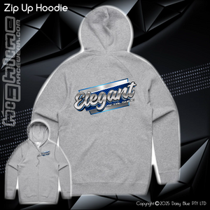 Zip Up Hoodie - Elegant Metal Shine