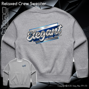 Relaxed Crew Sweater - Elegant Metal Shine