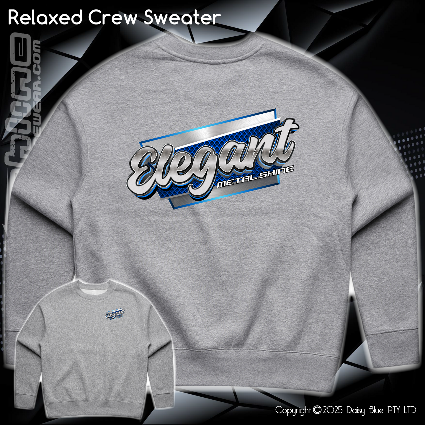 Relaxed Crew Sweater - Elegant Metal Shine