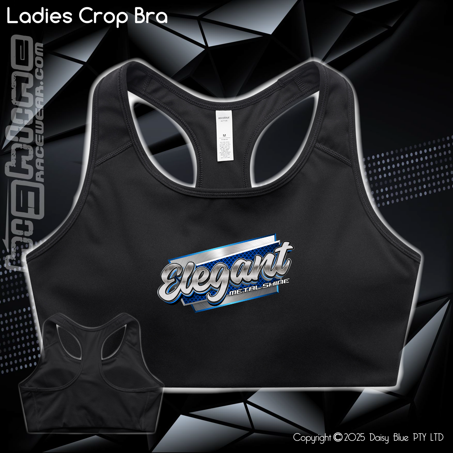 Active Bra Top - Elegant Metal Shine