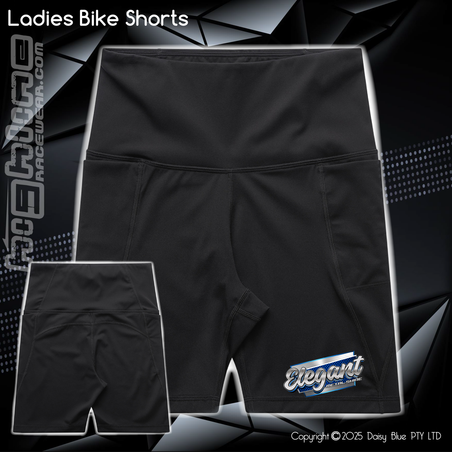 Bike Shorts - Elegant Metal Shine