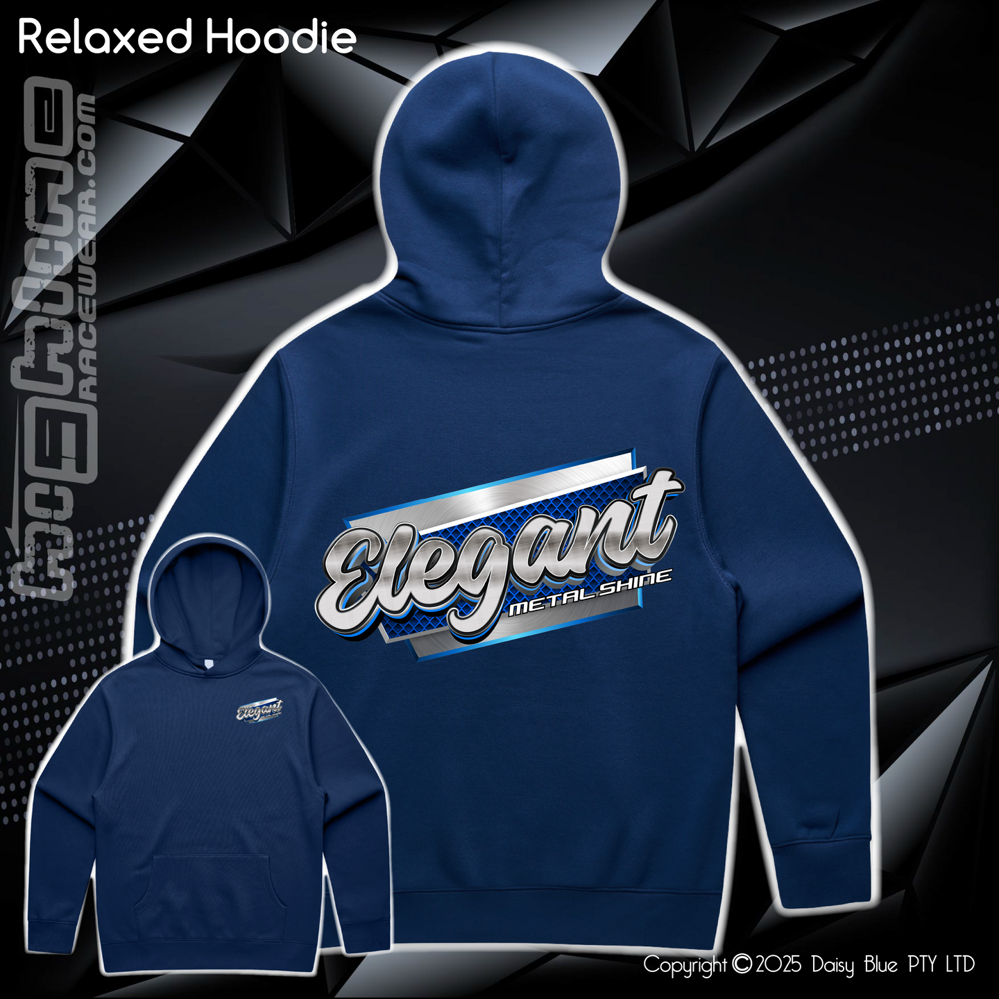 Relaxed Hoodie - Elegant Metal Shine