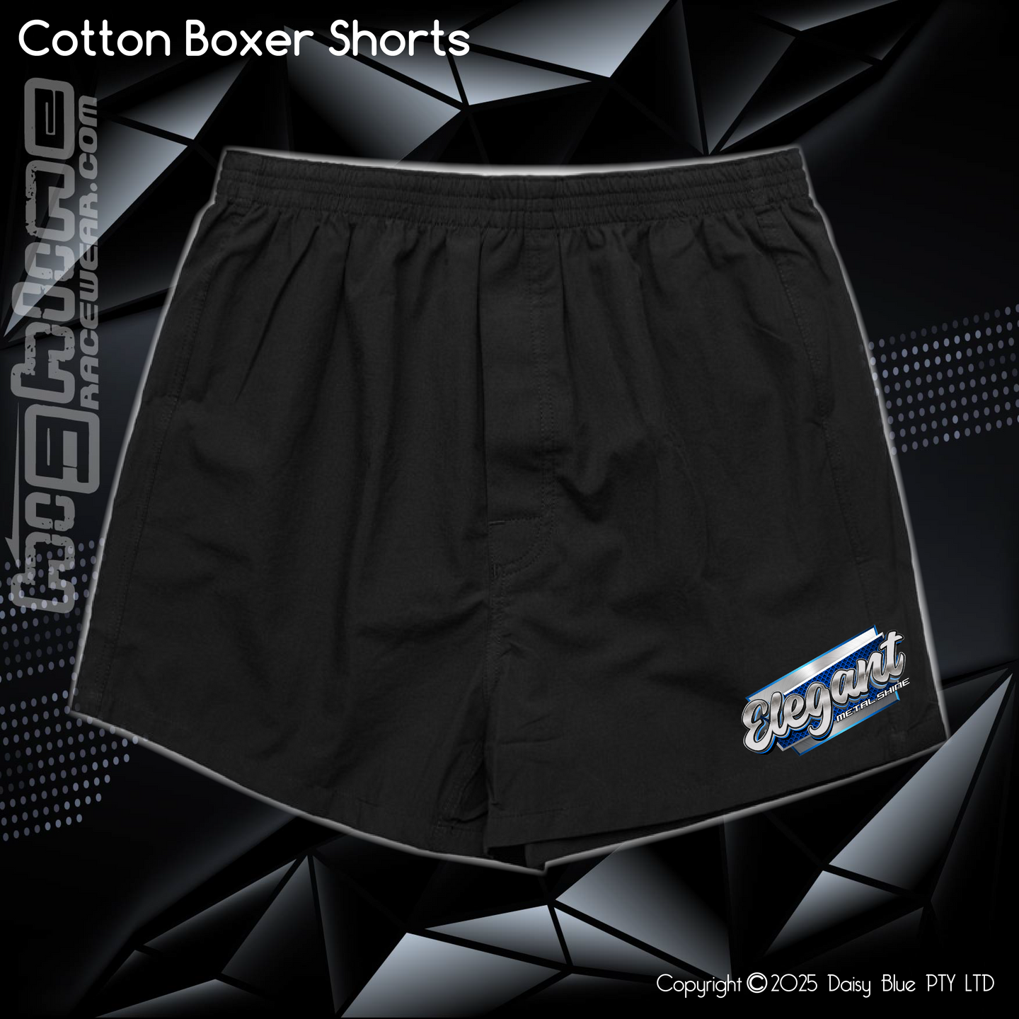 Mens Boxer Shorts - Elegant Metal Shine