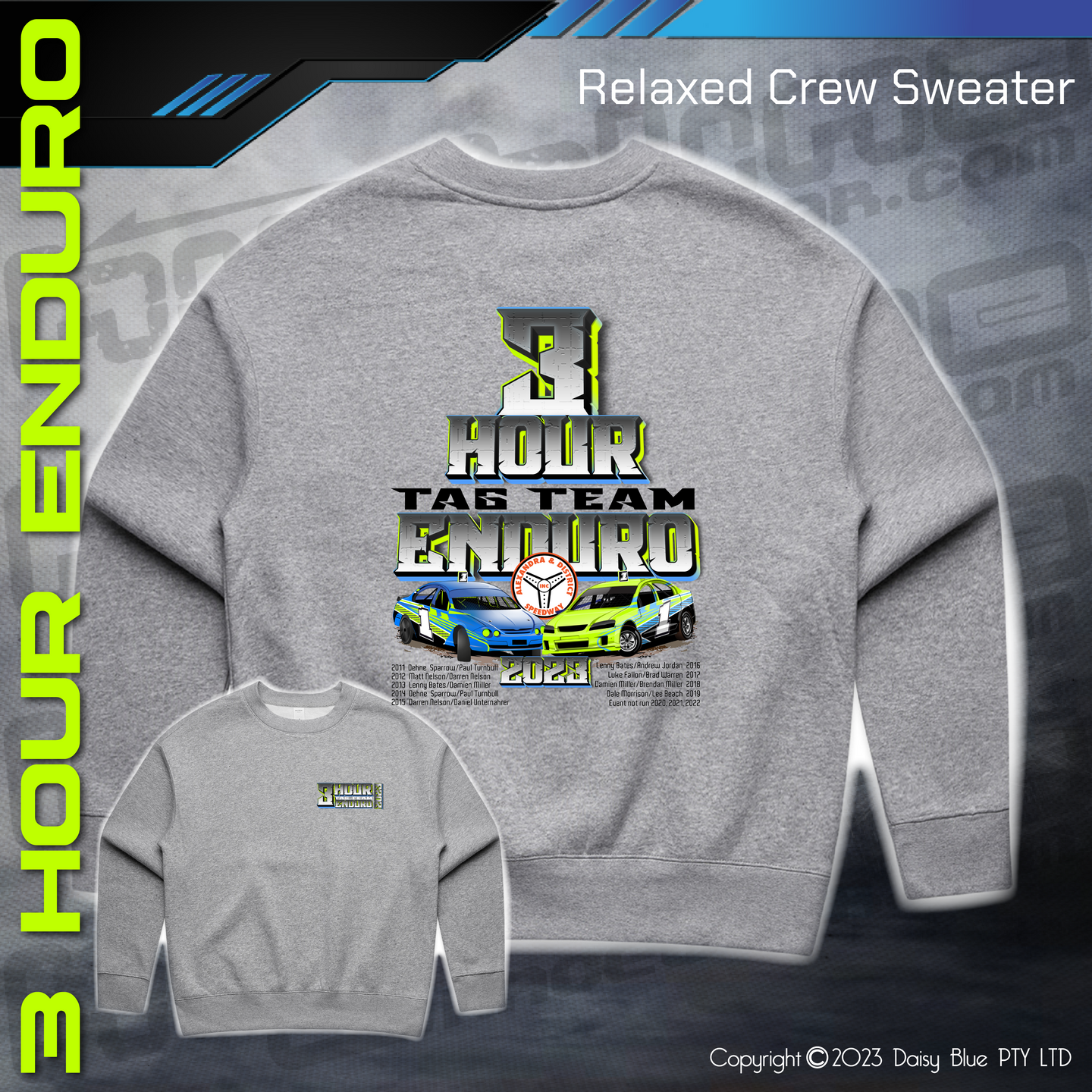 Relaxed Crew Sweater - 3 HOUR ENDURO 2023