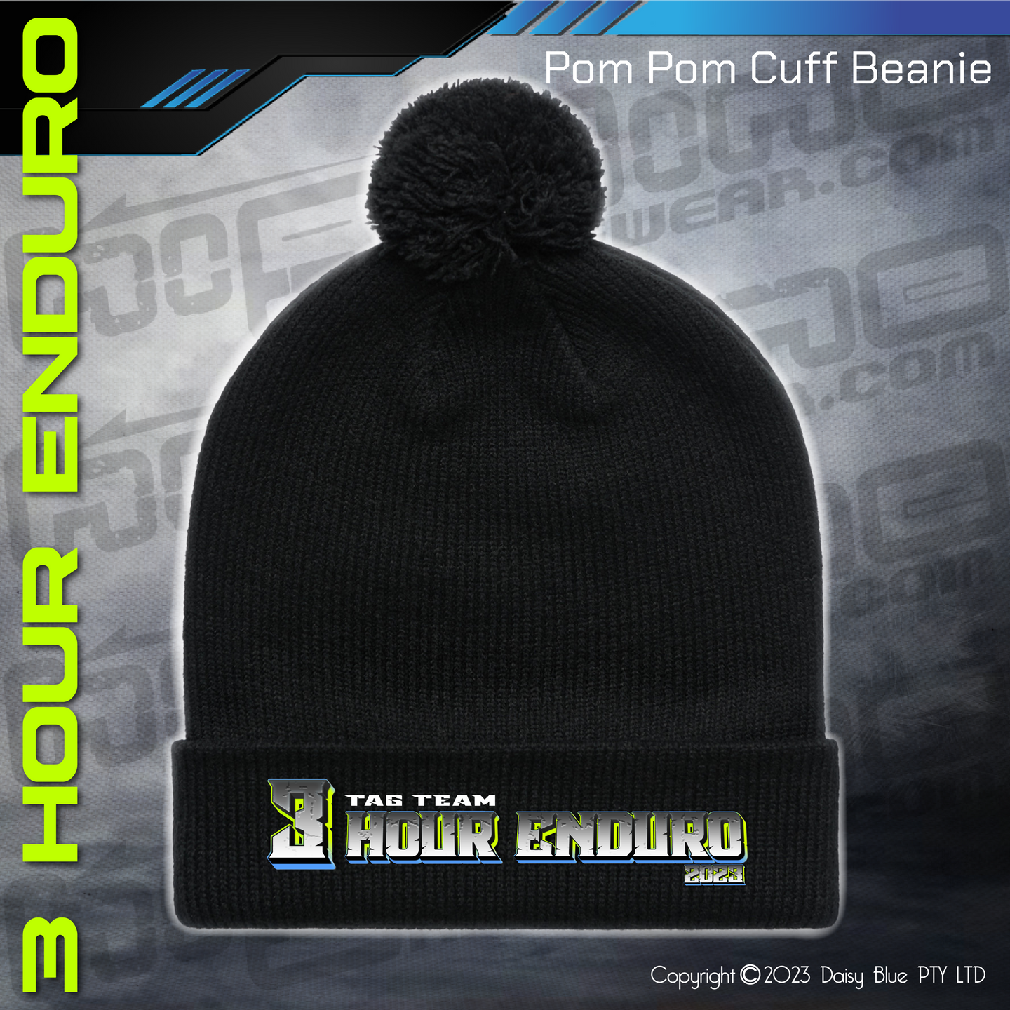 POM POM BEANIE - 3 HOUR ENDURO 2023