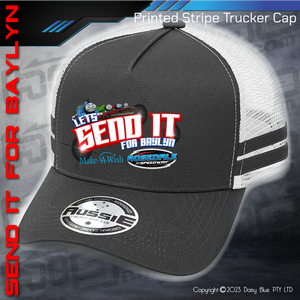 STRIPE Trucker Cap - LET'S SEND IT FOR BAYLYN