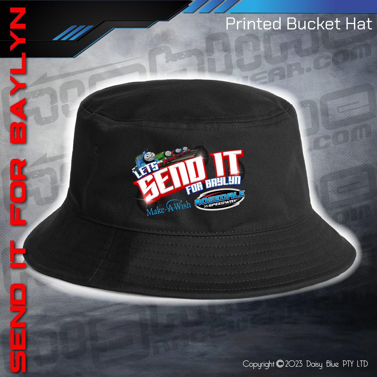 Printed Bucket Hat - LET'S SEND IT FOR BAYLYN
