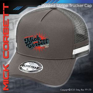 STRIPE Trucker Cap - Mick Corbett Memorial