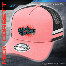 Load image into Gallery viewer, STRIPE Trucker Cap - Mick Corbett Memorial
