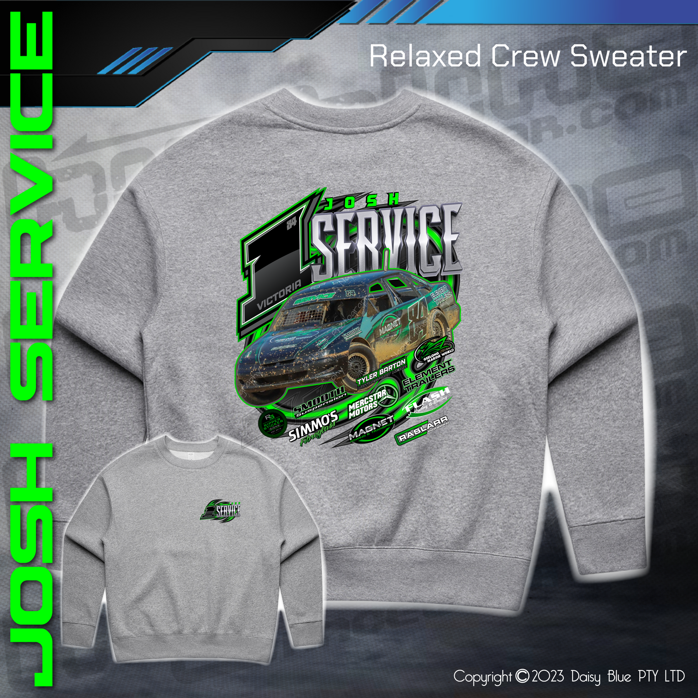 Relaxed Crew Sweater -  Josh Service