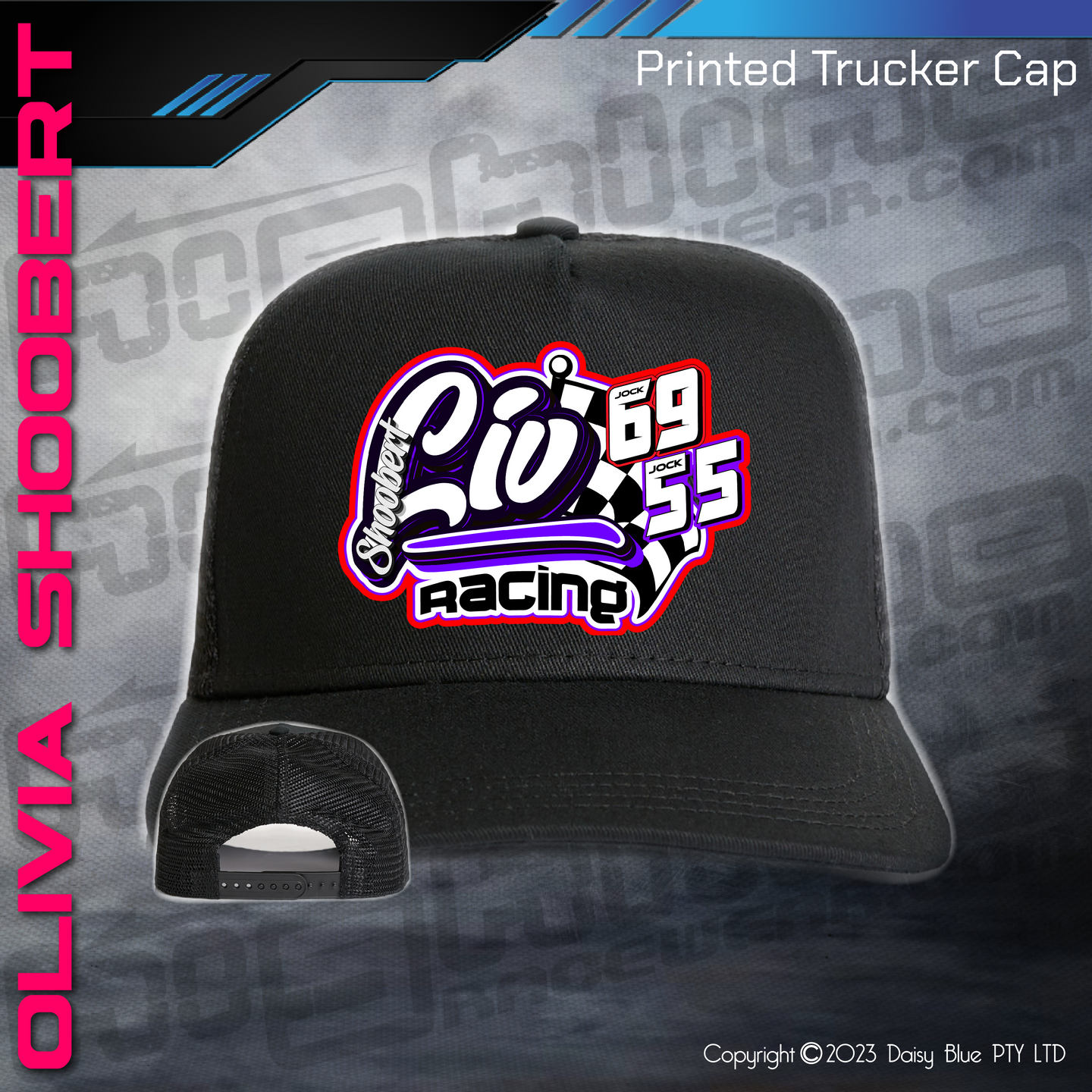 Printed Trucker Cap - Olivia Shoobert