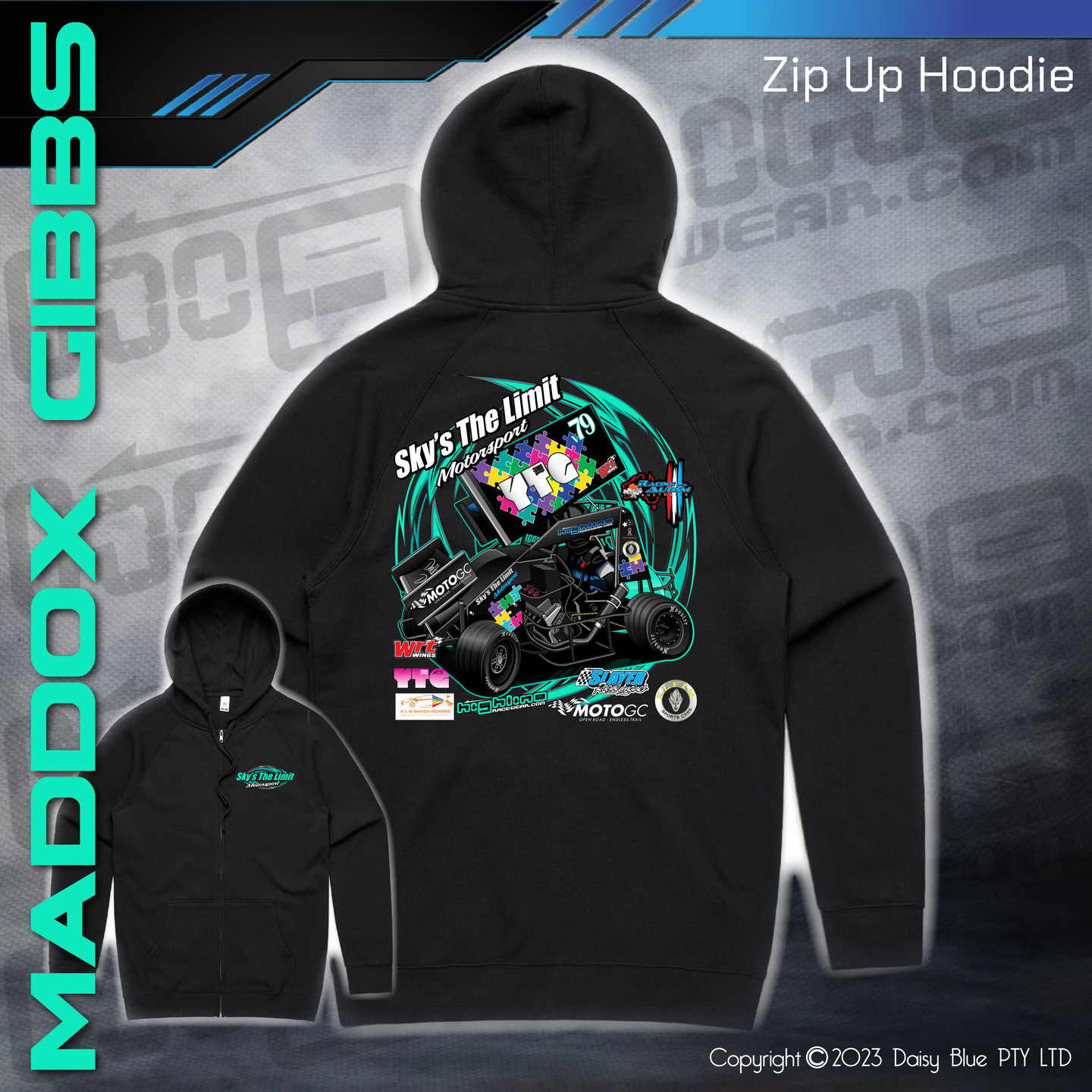 Zip Up Hoodie -   Maddox Gibbs