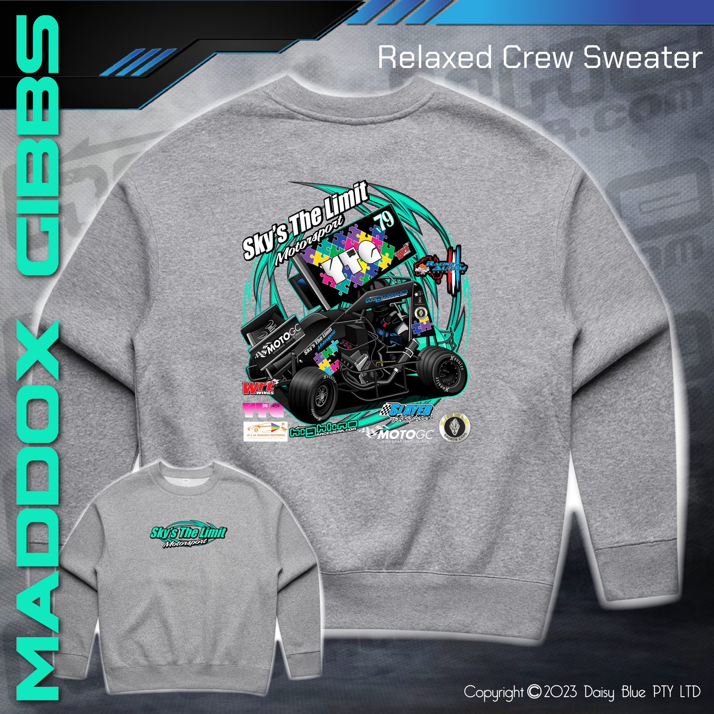 Relaxed Crew Sweater -  Maddox Gibbs