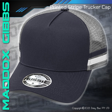 Load image into Gallery viewer, Printed STRIPE Trucker Cap - Maddox Gibbs
