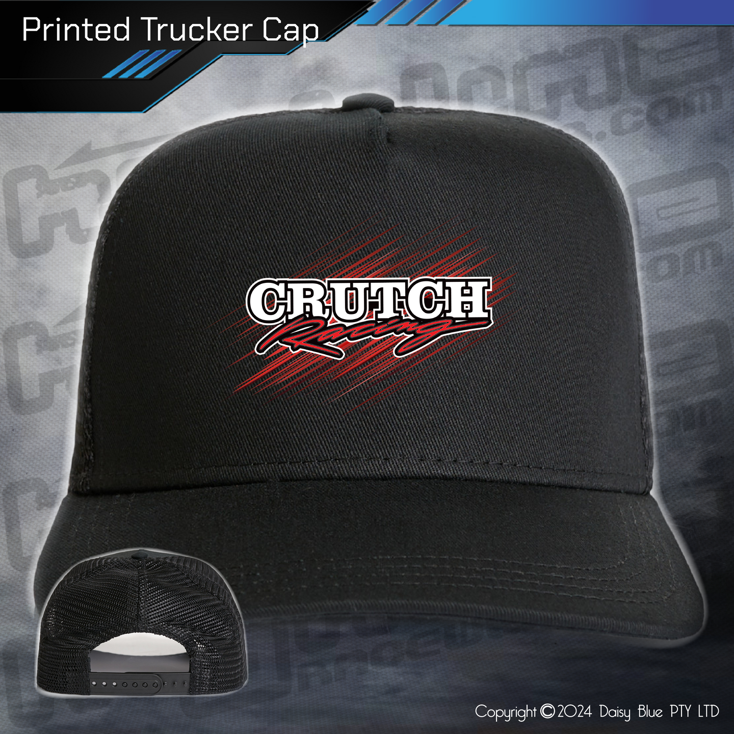 Printed Trucker Cap - Crutch Racing