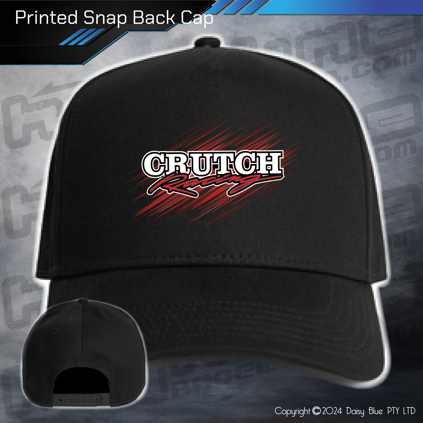 Printed Snap Back CAP - Crutch Racing