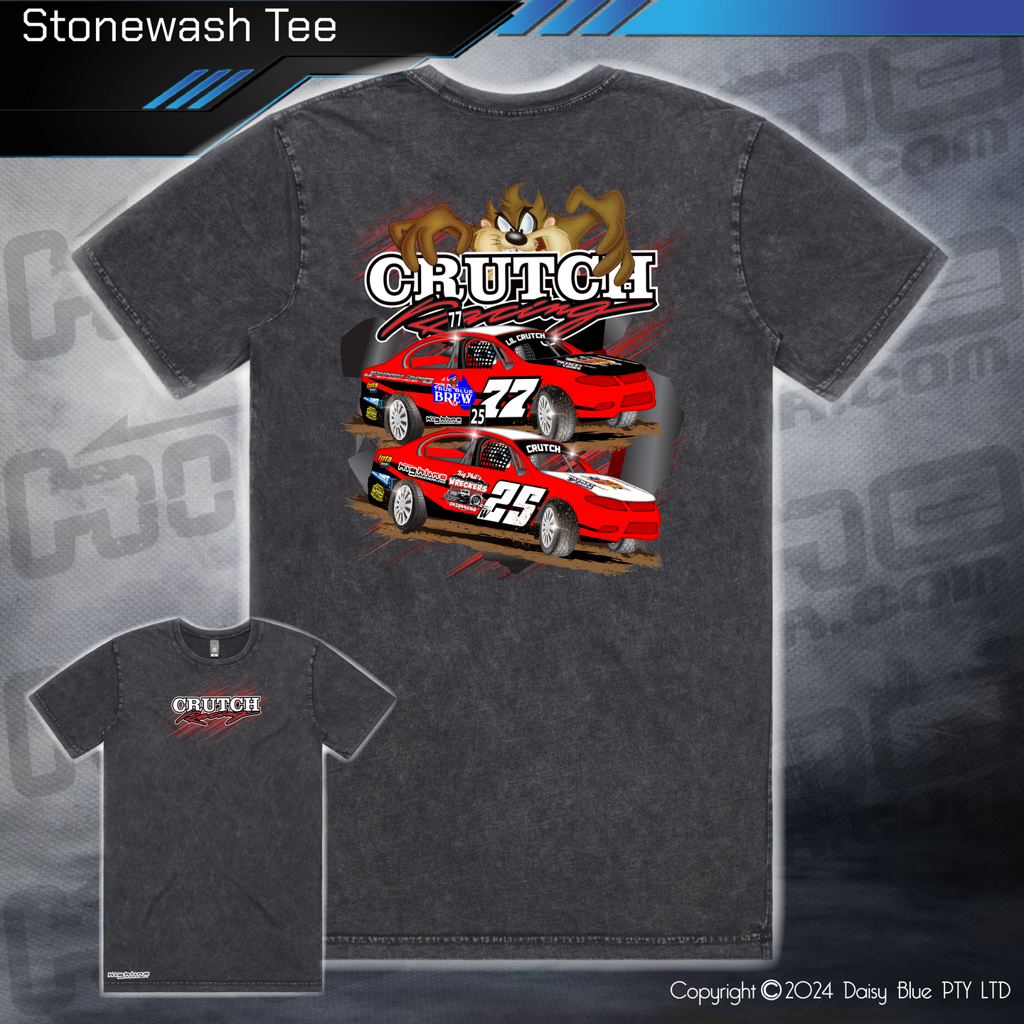 Stonewash Tee - Crutch Racing