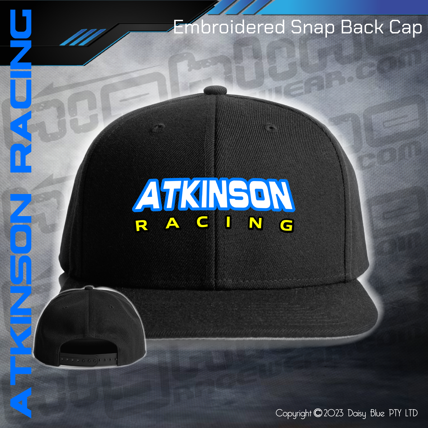Embroidered Snap Back CAP - Atkinson Racing