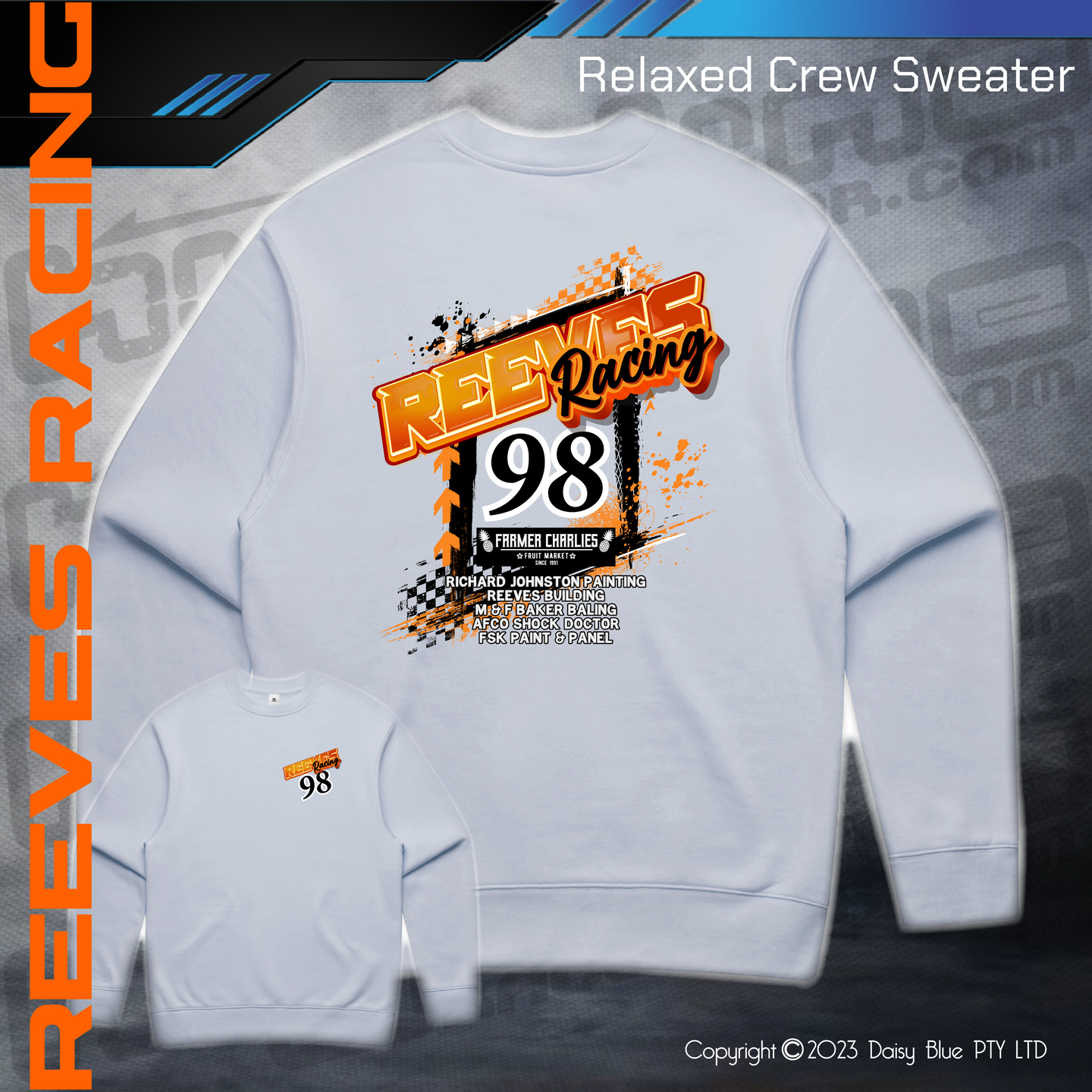 Relaxed Crew Sweater - Reeves Racing
