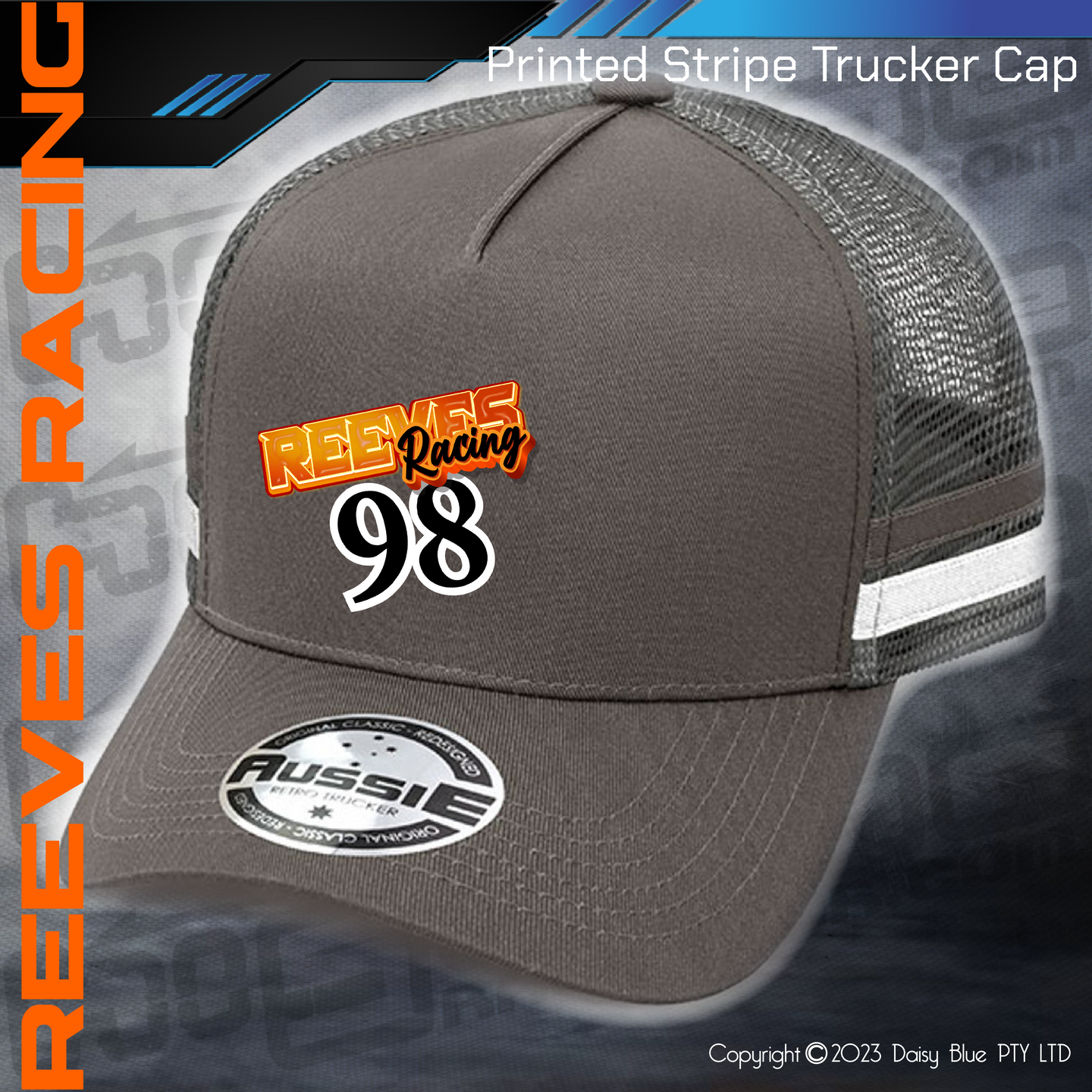 STRIPE Trucker Cap - Reeves Racing