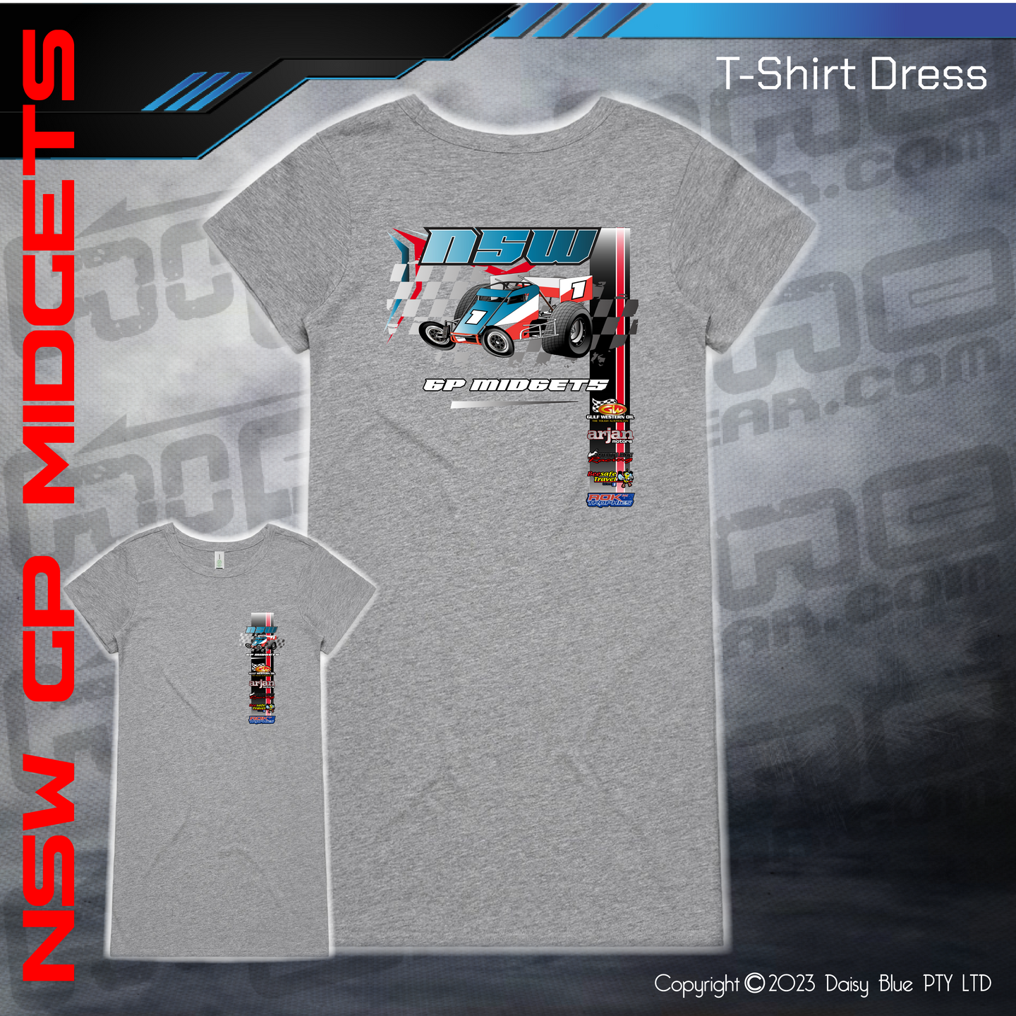 T-Shirt Dress - NSW GP Midgets