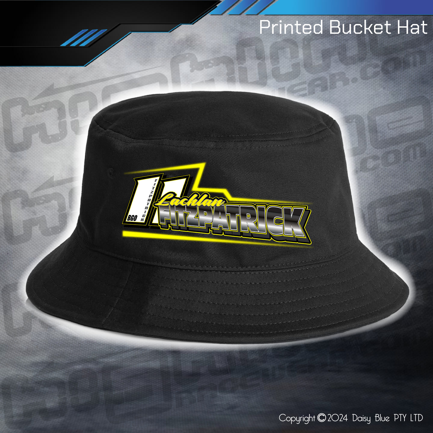 Printed Bucket Hat - Lachlan Fitzpatrick