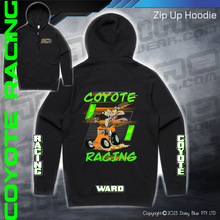 Load image into Gallery viewer, Zip Up Hoodie - Coyote Racing
