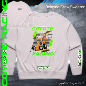 Relaxed Crew Sweater - Coyote Racing