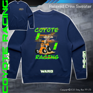 Relaxed Crew Sweater - Coyote Racing