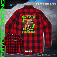 Load image into Gallery viewer, Flannelette Shirt - Coyote Racing
