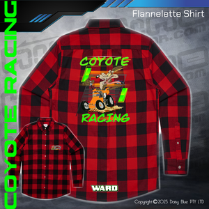 Flannelette Shirt - Coyote Racing