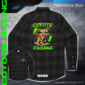 Flannelette Shirt - Coyote Racing