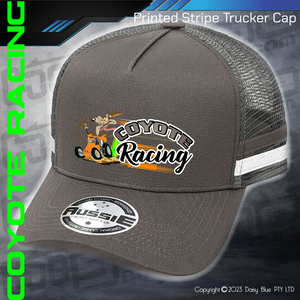 STRIPE Trucker Cap - Coyote Racing