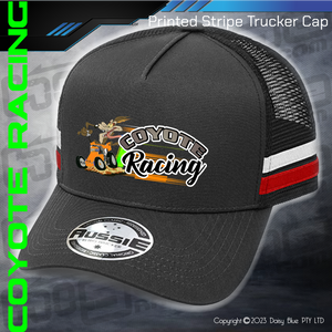 STRIPE Trucker Cap - Coyote Racing