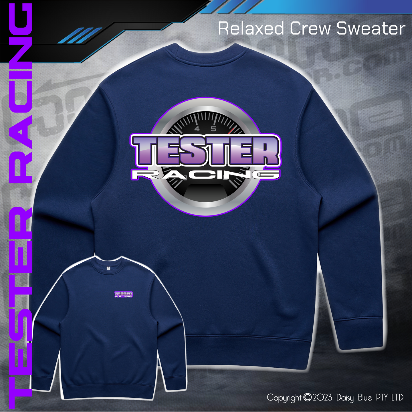 Relaxed Crew Sweater - Tester Racing