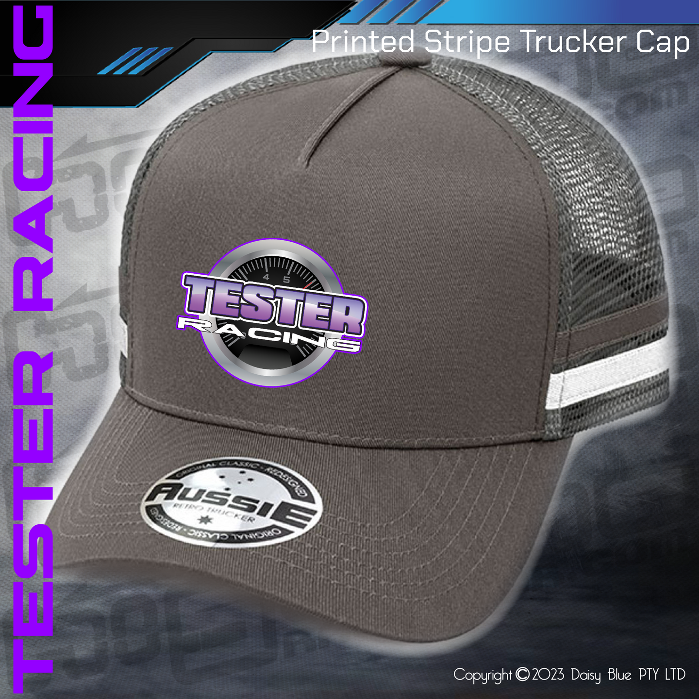 STRIPE Trucker Cap - Tester Racing