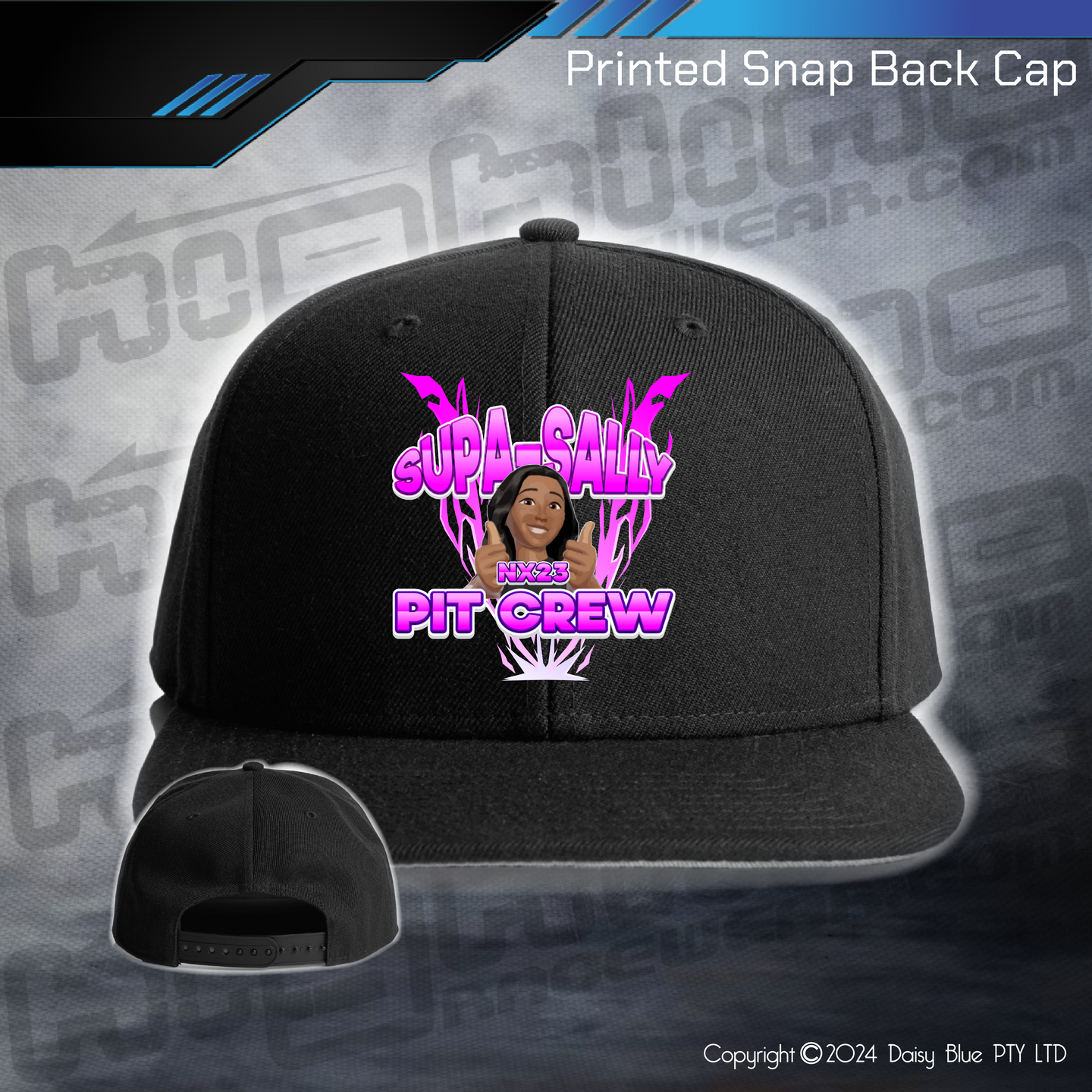 Printed Snap Back CAP - Supa-Sally