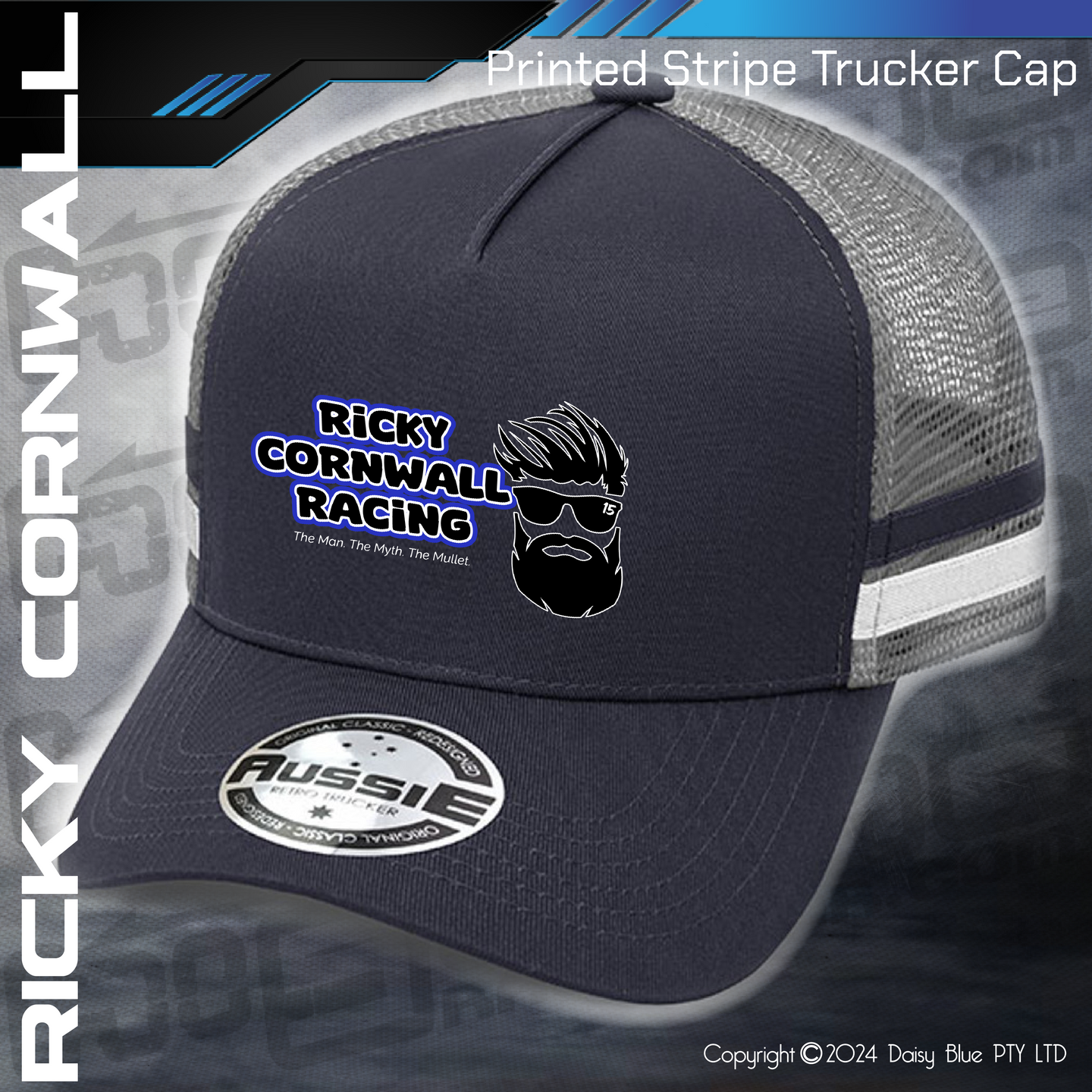 STRIPE Trucker Cap - Ricky Cornwall