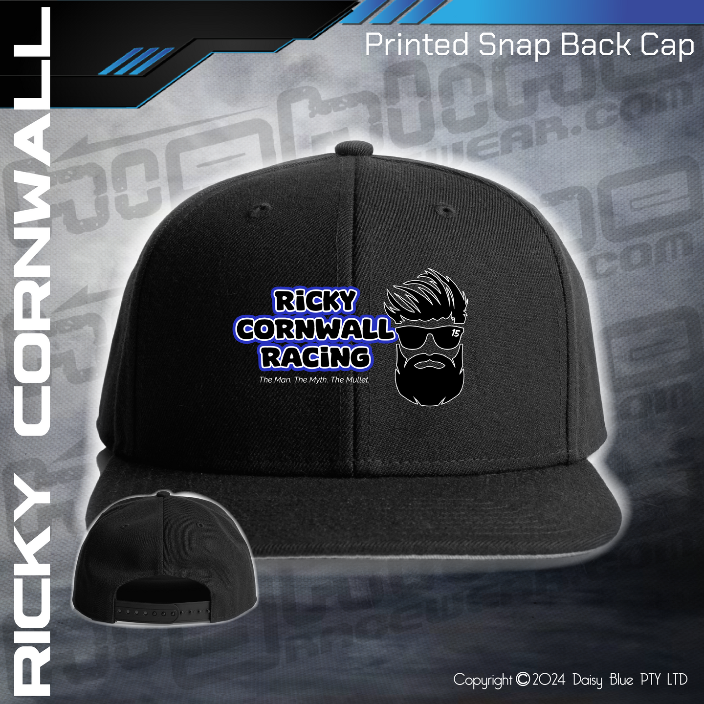 Printed Snap Back CAP - Ricky Cornwall