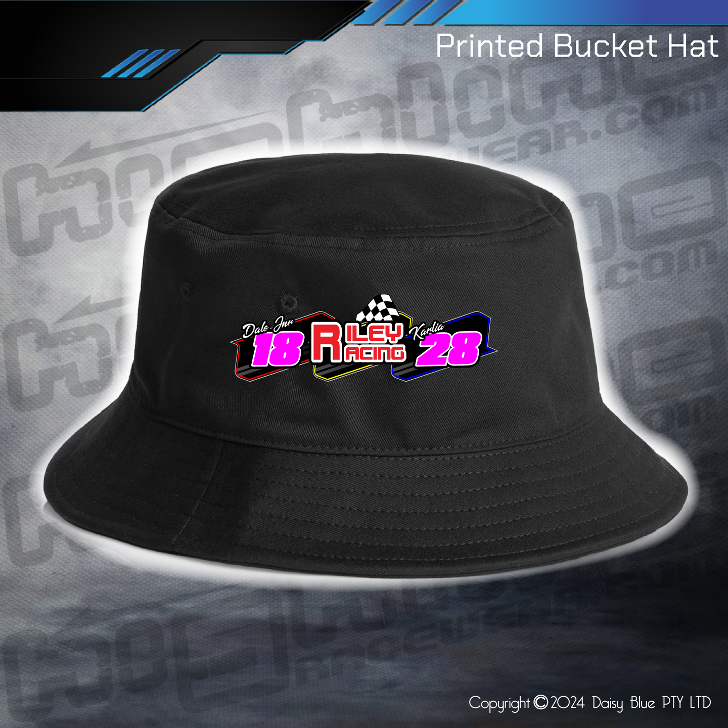 Printed Bucket Hat - Riley Racing