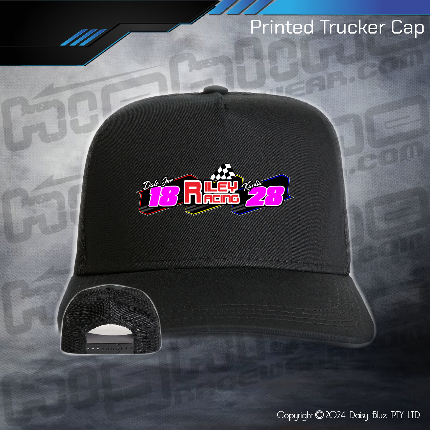 Printed Trucker Cap - Riley Racing