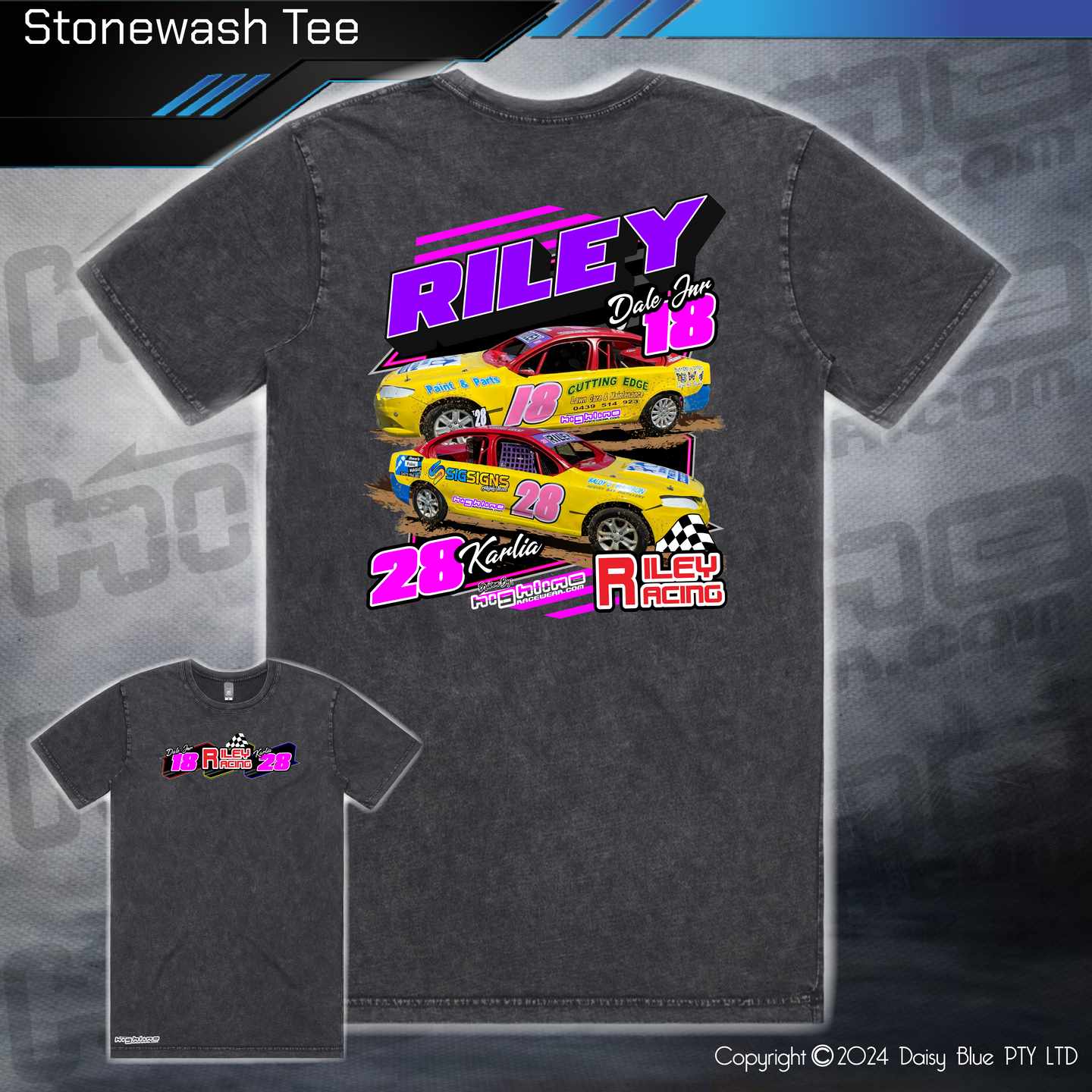 Stonewash Tee - Riley Racing