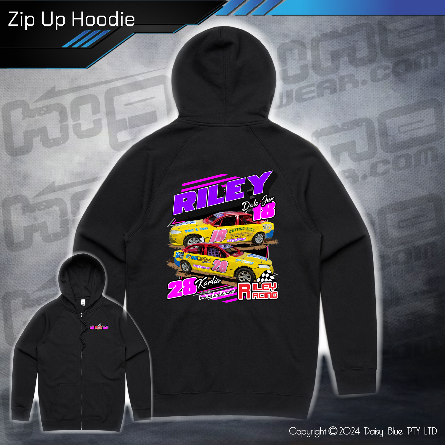Zip Up Hoodie - Riley Racing